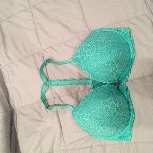 PINK Victoria's Secret Lace Bra in Aqua